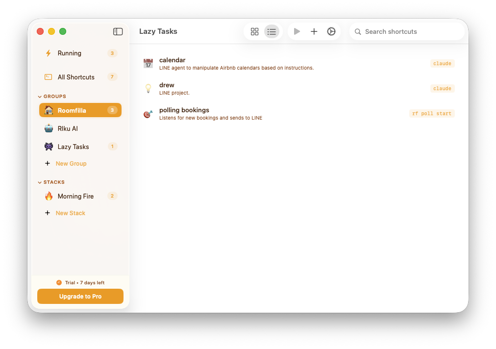 Lazy Tasks Groups screenshot